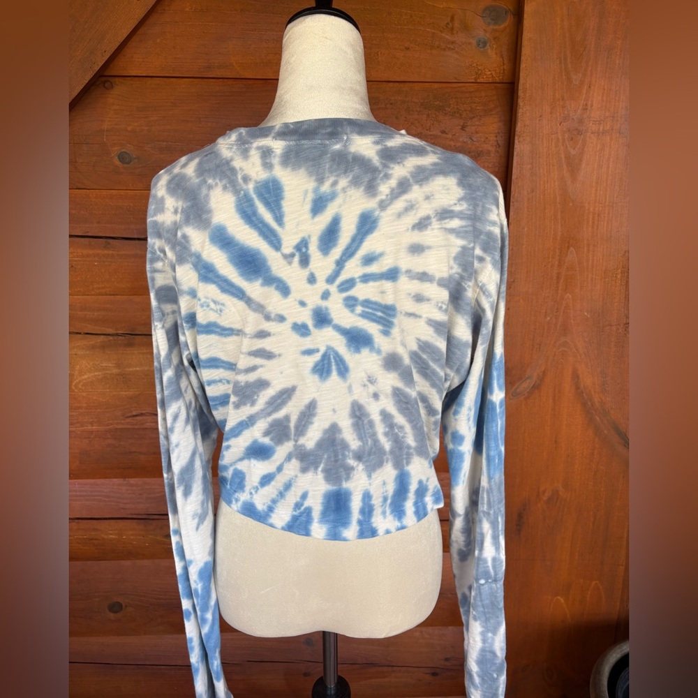 Pam & Gela Blue Tie-Dye Long Sleeve Top - Picture 2 of 5